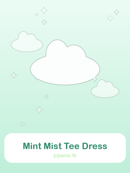 Mint Mist Oversized Tee Dress, soft sleepwear by Pijama.lk Sri Lanka